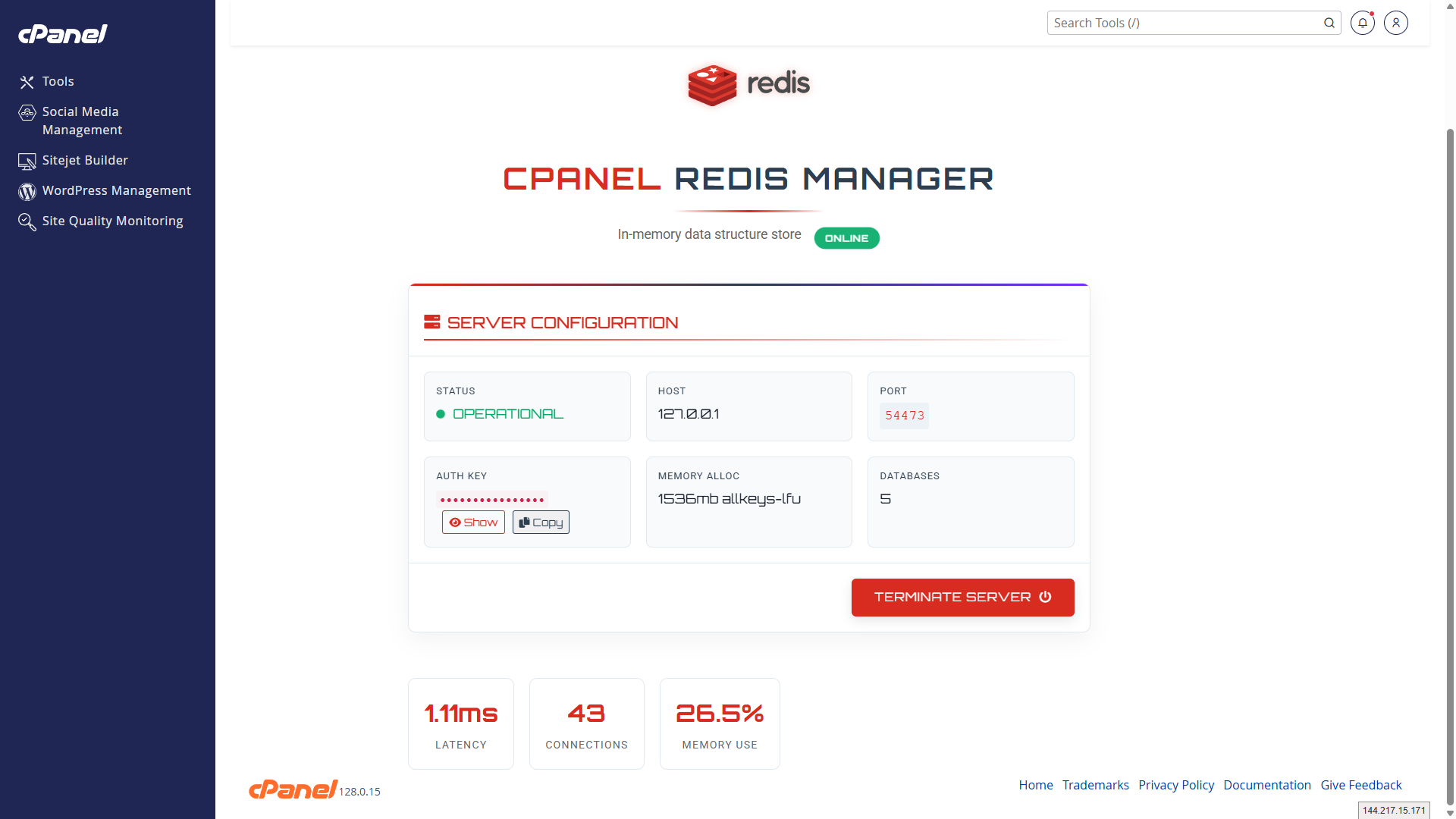 Redis Manager Plugin Interface