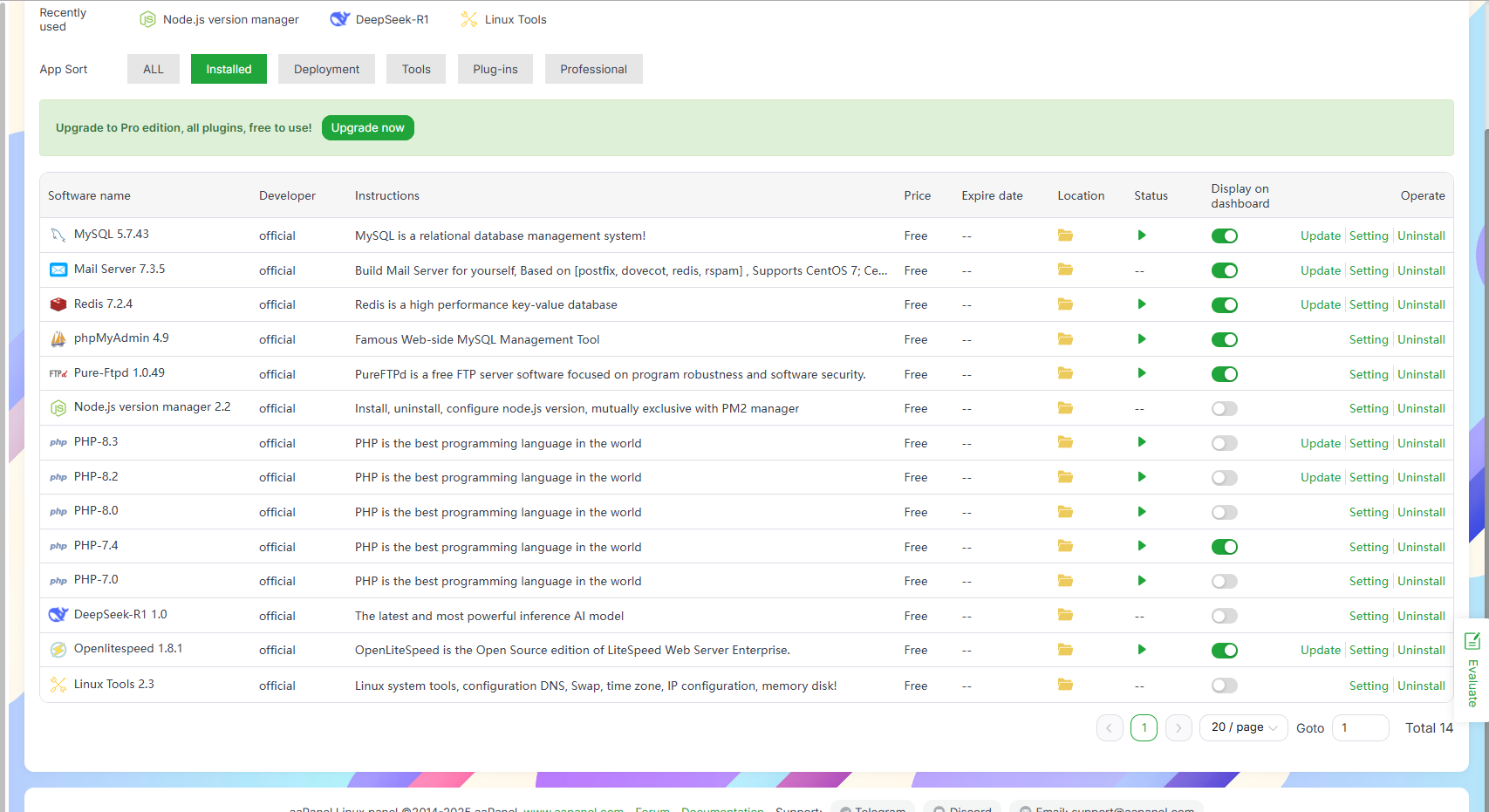 aaPanel Abundant Expansion